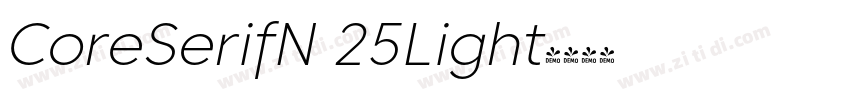 CoreSerifN 25Light字体转换